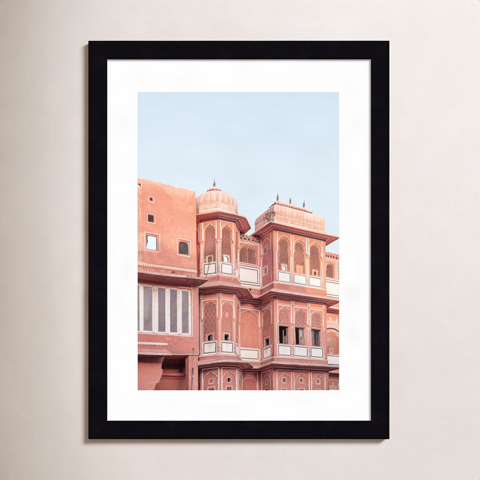 Daisey "Pink Palace" Print, Black, 17" H x 13" W