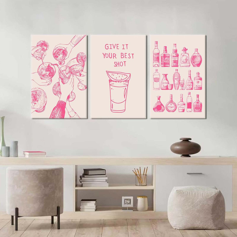 3 Piece Wrapped Canvas Print, 40 cm H x 30 cm W