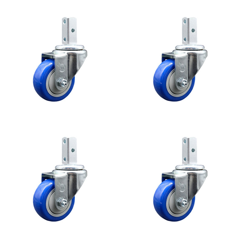 Polyurethane Casters, Blue