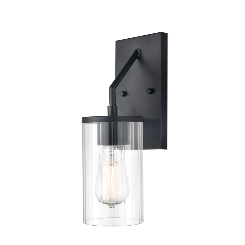Alyette Steel Armed Sconce, Black