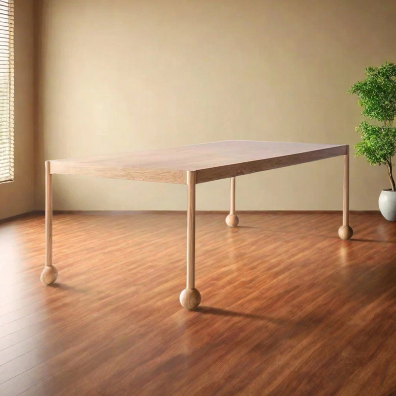 Minimalist rectangular dining table, 29.53"H x 78.74"L x 31.5"W