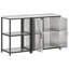  Kitchen Storage Set With Shelf 2 Pcs Sliver 150 X 50 X 92 Cm