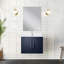 Meuble-lavabo simple.  Comptoir et miroir en marbre de culture-812972133