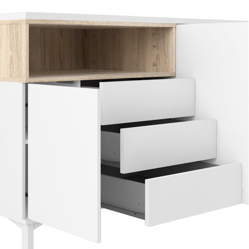 Royall Sideboard, White/Oak