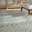 Tapis géométrique blanc / bleu Doop-24782069