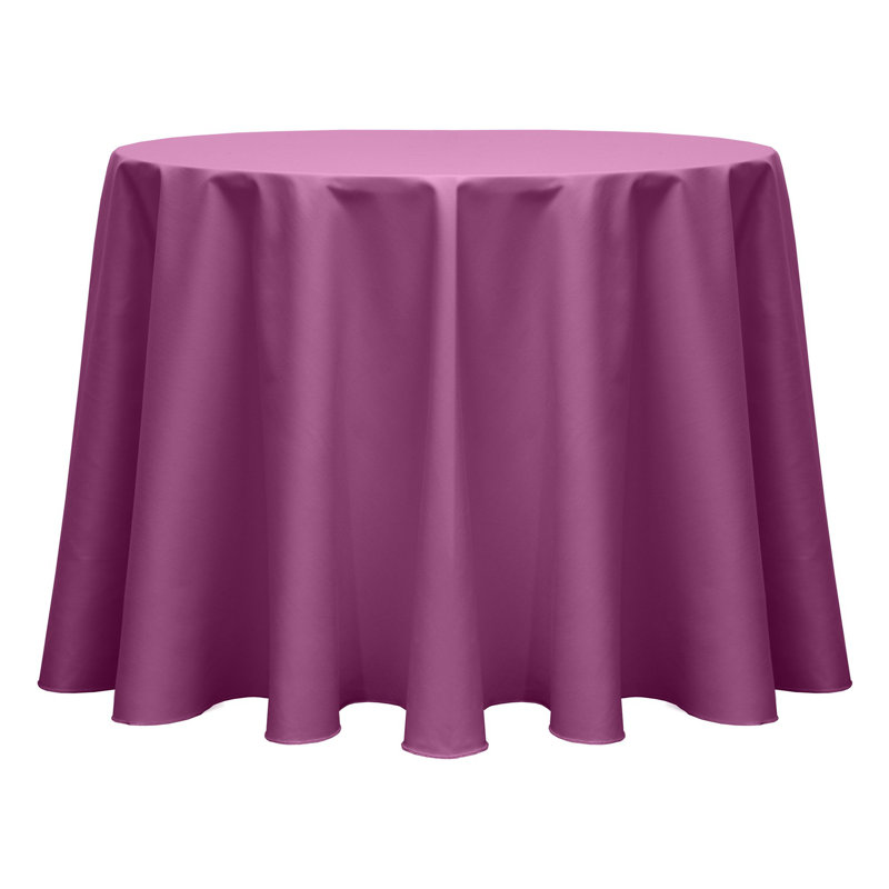 Solid Color Round Tablecloth, 84" x 84", Plumberry
