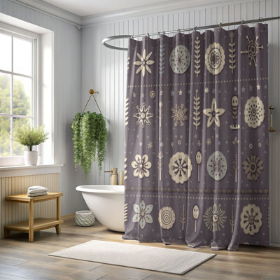 Rideau de douche Snowy Abstract Concept - Premium