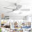 Julice 42" 5-Blade Modern Ceiling Fan With Tri-Color LED Light Source, Silent Motor, Remote Controller-563299102