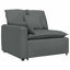  Canapé modulaire avec repose-pieds et coussins en tissu gris foncé-1913253389