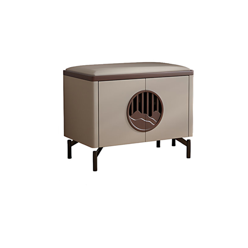 Banc de rangement minimaliste en bois massif Minimalist