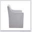 Fauteuil gris en polyester avec base rectangulaire