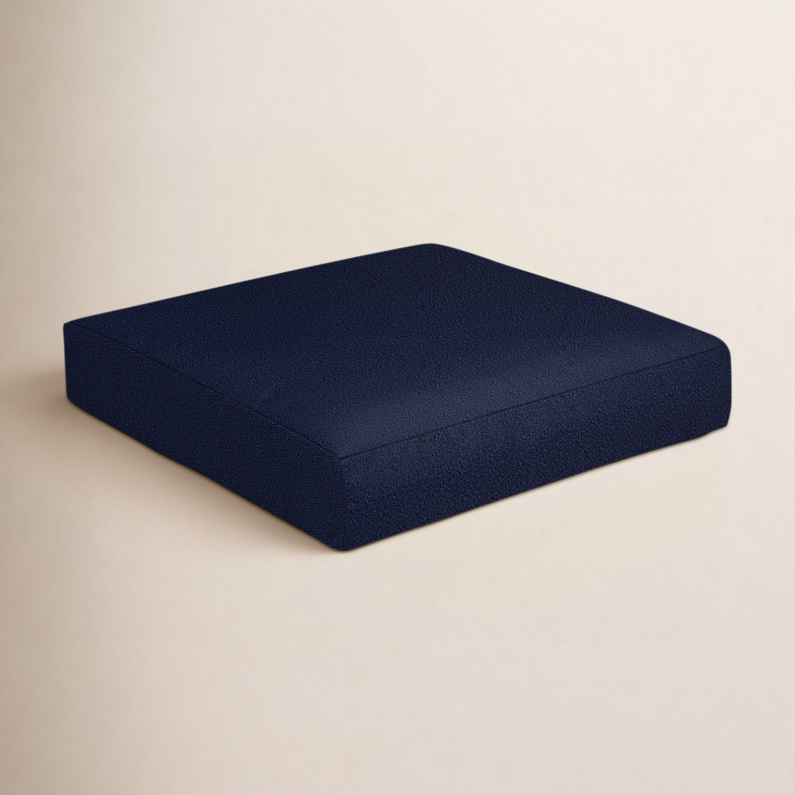 Amorina Outdoor Seat Cushion, Navy, 25 in W x 25 in D x 5 in H
