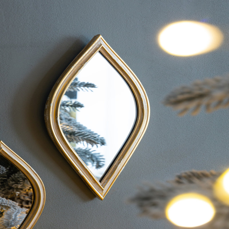 Petit miroir décoratif mural, 13,3 po x 6,8 po