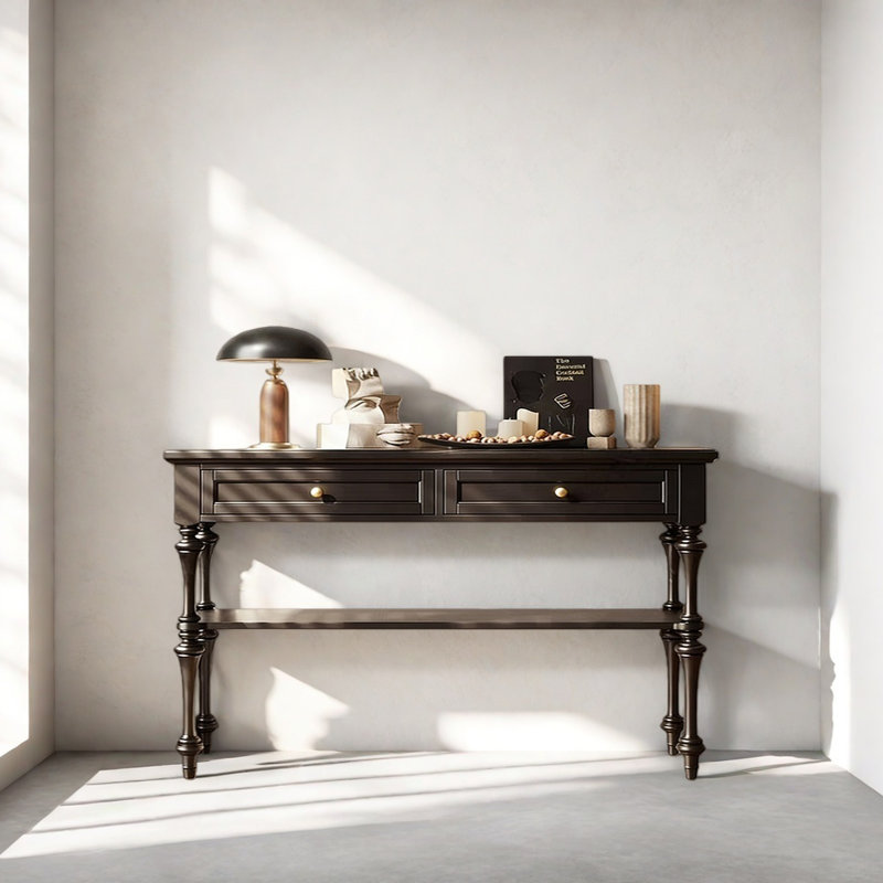 Console champêtre rétro, H 35,43 po x l 51,18 po x P 13,78 po