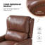 Fauteuil inclinable manuel en cuir véritable de 28,75 po de large Neliyah (ensemble de 2)-105356760