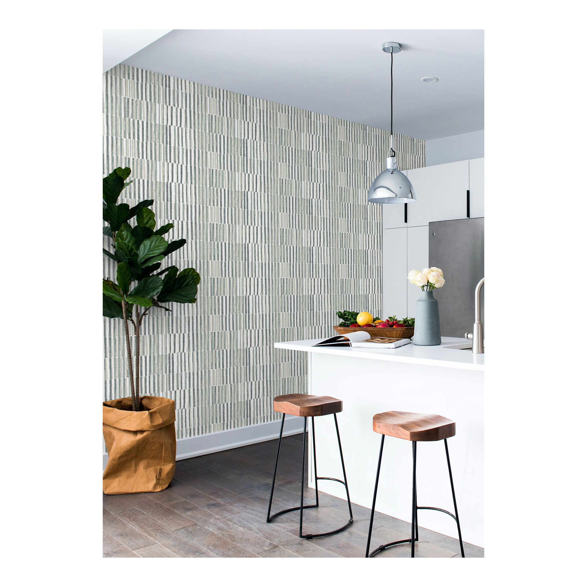 Tuomo Grey Peel and Stick Wallpaper