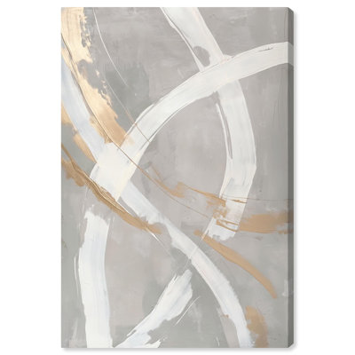«Silvered Spirals Canvas Elegant Gold Abstract» par Art Remedy