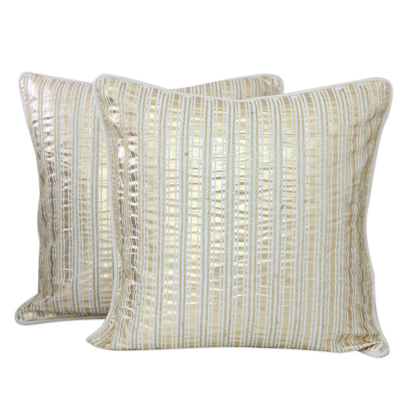  Housse de coussin en coton Parallels