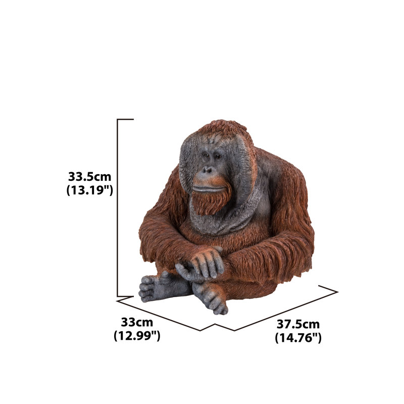 Statue orang-outan assis