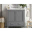 Meuble-lavabo de 30 po gris. Lavabo simple avec mécanisme de fermeture en douceur. Armoire de rangement à 2 portes et 1 tiroir. Armoire en bois massif gris, évier, efficacité de travail-296701721-296701722