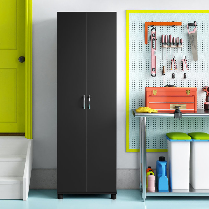 Armoire de rangement l 24 po Aleg, Noir