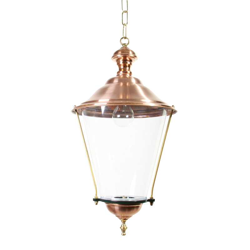 Mentz 1 - Light Copper Lantern Pendant, 39cm H x 19cm W x 19cm D