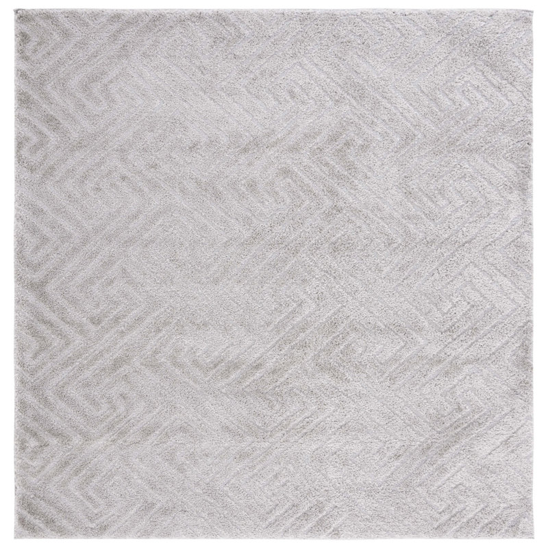 Tahoe Shag Performance Geometric Rug, Square 6'7"