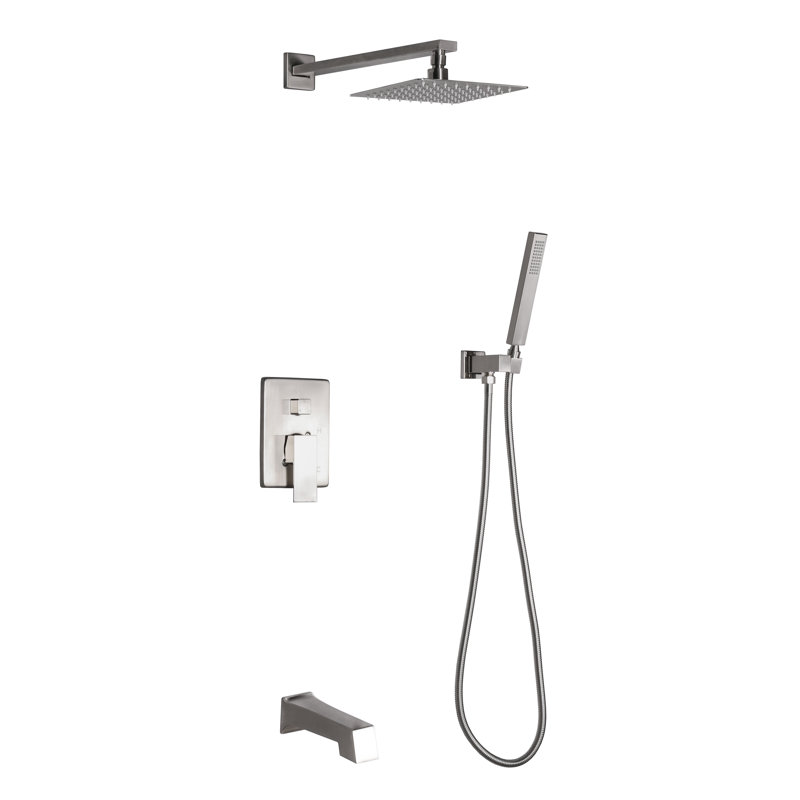 All-In-One Kit with Rough in-Valve, Brushed Nickel