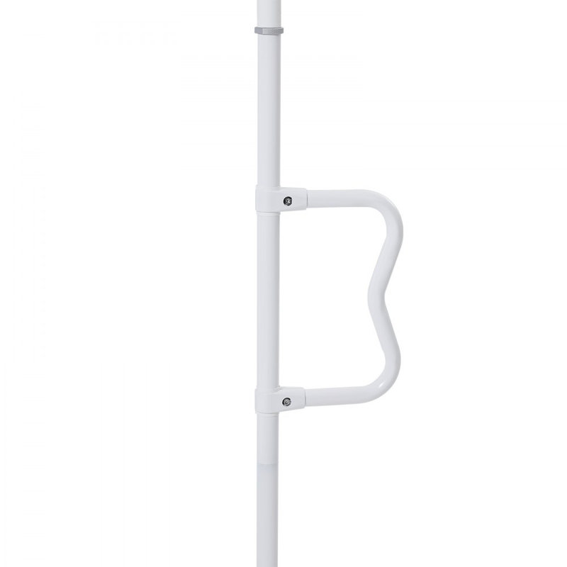 Floor-to-Ceiling Transfer Pole, Tension Mounted Bathroom Grab Bar with Anti-Slip Curve Handle, 300 Lbs Capacity Security Pole for Elderly, Ideal Senior Safety Pole for 7-10 Ft Ceilings, White