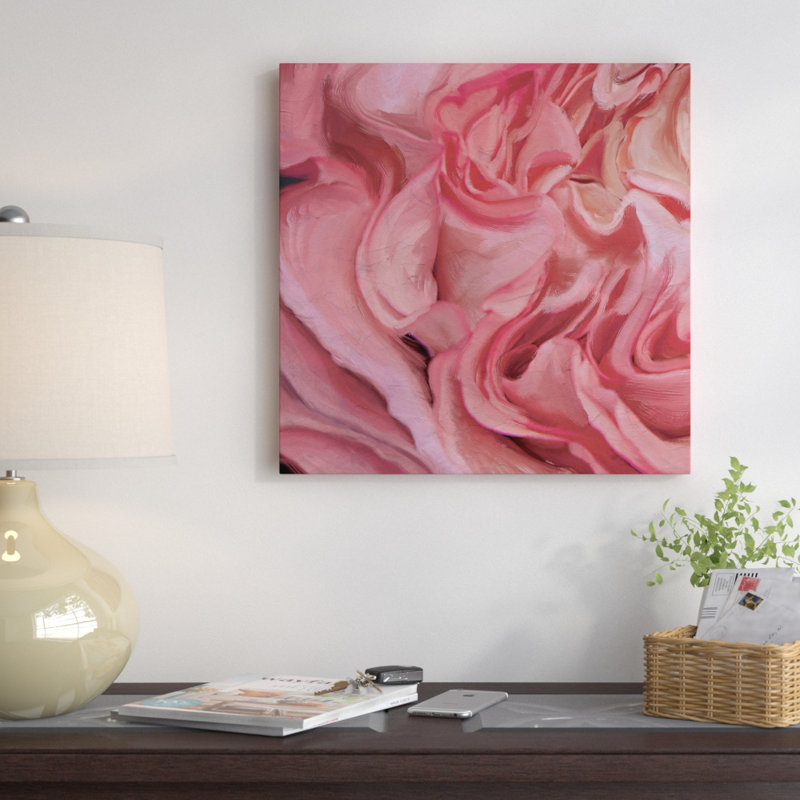 «Ruched Silk», reproduction sur toile, H 26 po x l 26 po x P 1,5 po, Toile tendue, Pas de tapis