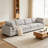 154.4'' Wide Modern Minimalist  Pillow Back Sectional Sofa With 4-Seating-1081026526
