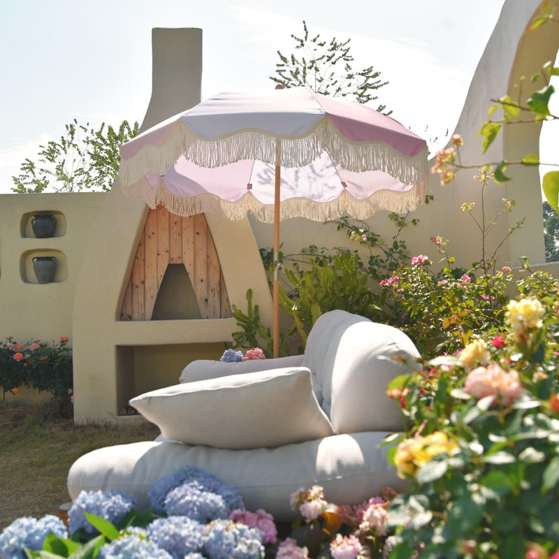 Auvent / poteau de remplacement Sughra, Rose / Beige / Bleu