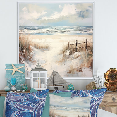 «Coastal Beach Charm Retreat V», reproduction sur toile