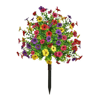 Fleurs artificielles d'extérieur avec piquets