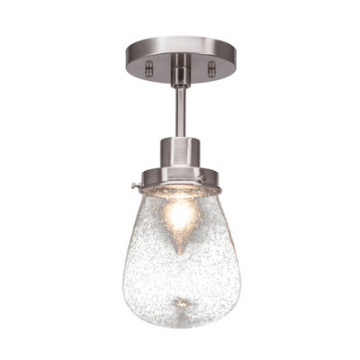 Elwell 1 Light Semi-Flush Shown With 5"Glass