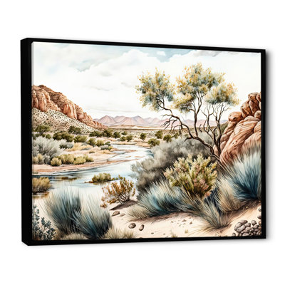Arizona Desert Creek Scenery II - impression sur toile
