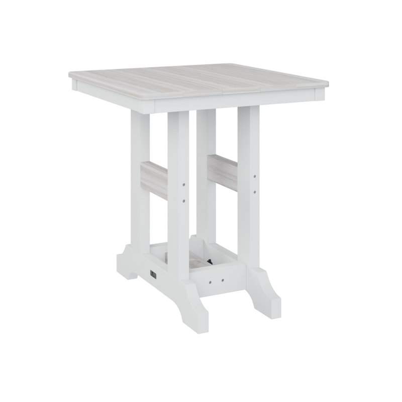 Table de salle à manger 28 po Berlin, H 35,5 po x l 28 po x P 28 po, Coquillage