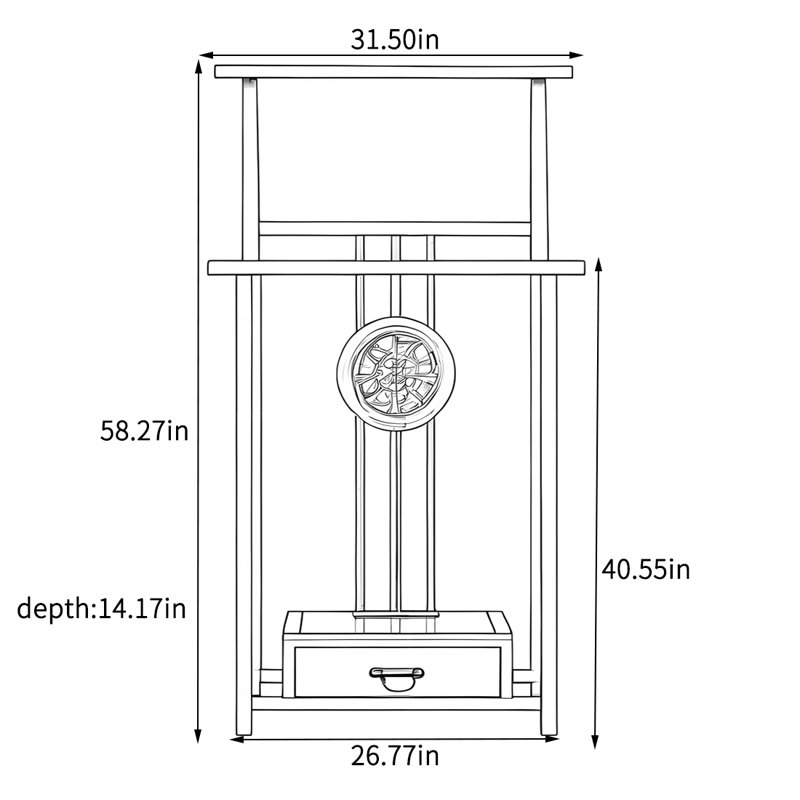 Premium Rosewood Wardrobe with Artistic Carvings