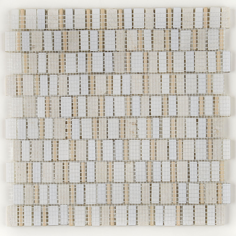 Daltile Clio 1 x Random Glass and Stone Mosaics (10 PCS Per Carton) (9.60 SQFT Per Carton)
