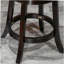 Tabouret de bar 30 po, finition couleur café, siège en tissu beige-457892649-457892648