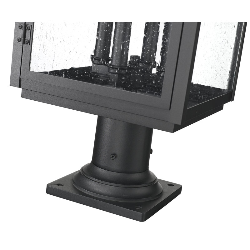 Stephan Sand Black 4 Light Outdoor Pier Mounted Fixture