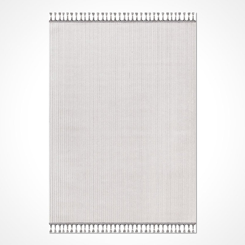 Tapis beige moderne lavable à la machine, Rectangle 2 pi 8 po x 5 pi