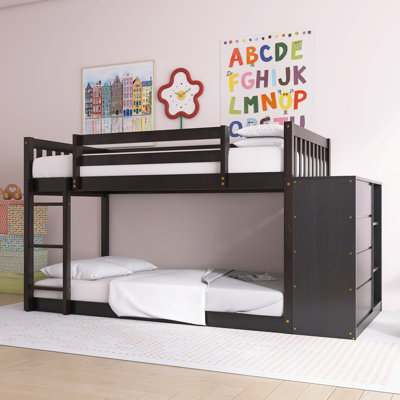 Bunk Bed With 4 Drawers And 3 Shelves
