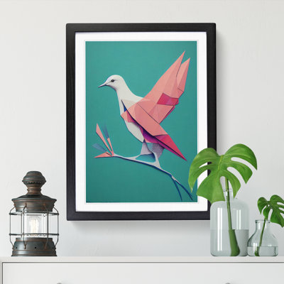 Dove Bird Paper - Picture Frame Print