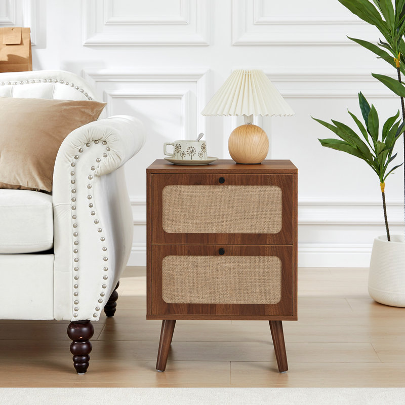 2 - Drawer End Table, Walnut