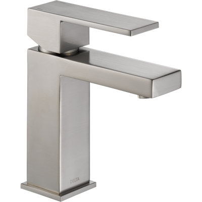 Modern Single Hole Bathroom Faucet with Drain Assembly, Single Handle Bathroom Sink Faucet
