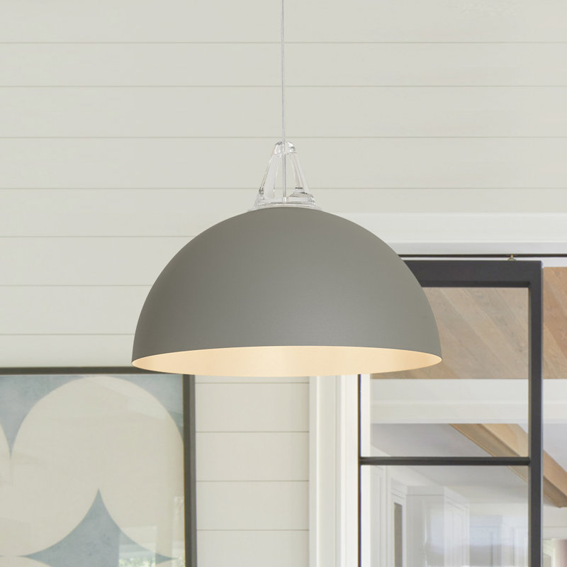 Luminaire suspendu en dôme à 1 lumière Farmhouse, Gray