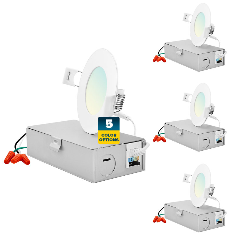 3'' Selectable Color Temperature Dimmable Air-Tight IC Rated LED Canless Recessed Lighting Kit