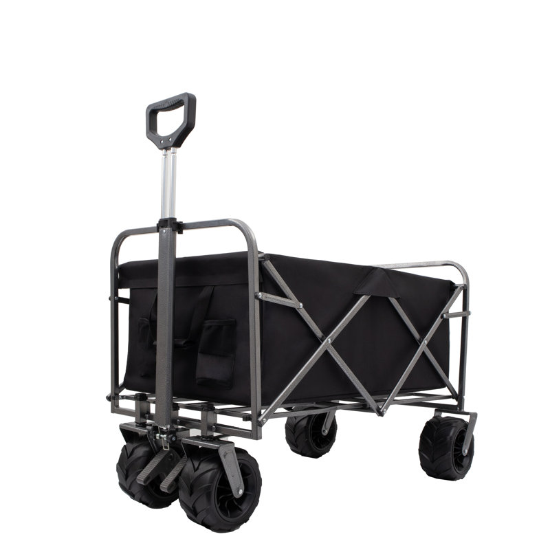 Chariot de plage portatif pour enfants, Noir