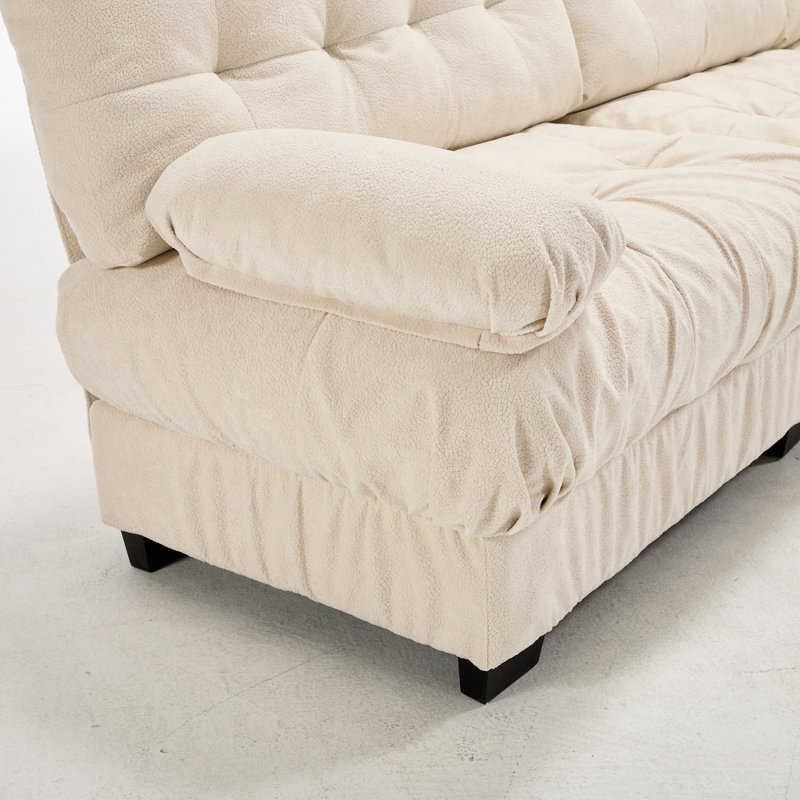 Canapé modulaire Cloud, siège profond surdimensionné avec coussins, revêtement moelleux en polyester moelleux, 3 sièges